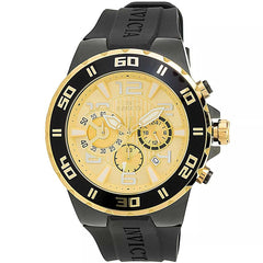 Invicta Men's Quartz Watch - Pro Diver Chronograph Date Black Rubber Strap | 37756