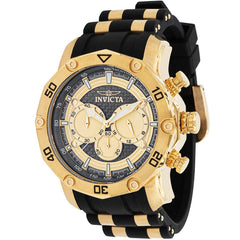 Invicta Men's Quartz Watch - Pro Diver Chronograph Grey and Gold Dial Strap | 37719