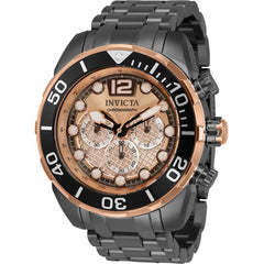 Invicta Men's Quartz Watch - Pro Diver Chronograph Gunmetal Steel Bracelet | 33830