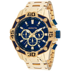 Invicta Men's Quartz Watch - Pro Diver Chronograph Yellow Gold Bracelet | 33846