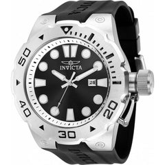 Invicta Men's Quartz Watch - Pro Diver Date Black Dial Silicone Rubber Strap | 36996