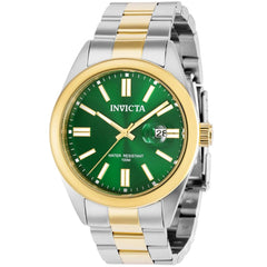 Invicta Men's Quartz Watch - Pro Diver Date Green Dial Two Tone Steel Bracelet | 38470