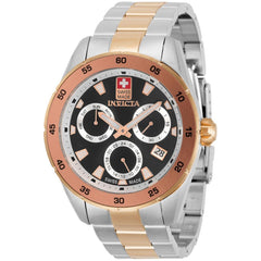 Invicta Men's Quartz Watch - Pro Diver Day-Date Black Dial Two Tone Bracelet | 33477