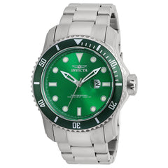 Invicta Men's Quartz Watch - Pro Diver Green Dial Stainless Steel Bracelet | 20096