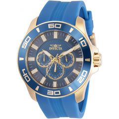 Invicta Men's Quartz Watch - Pro Diver TT Blue and Yellow Gold Case Strap | 30953