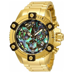 Invicta Men's Quartz Watch - Reserve Abalone Dial Yellow Gold Case | 35556