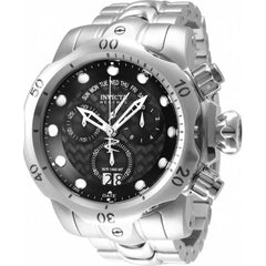 Invicta Men's Quartz Watch - Reserve Venom Chronograph Black Carbon Fiber Dial | 33712