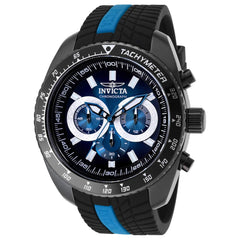 Invicta Men's Quartz Watch - S1 Rally Chronograph Black and Blue Dial Strap | 36305