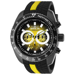 Invicta Men's Quartz Watch - S1 Rally Chronograph Yellow and Black Dial Strap | 36306