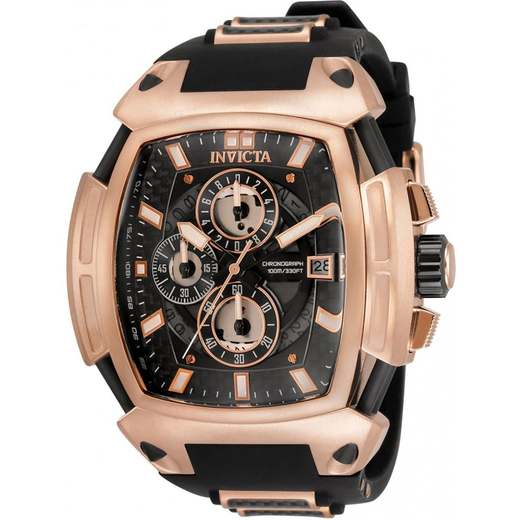 Invicta Men's Quartz Watch S1 Rally Diablo Chronograph Black Rubber