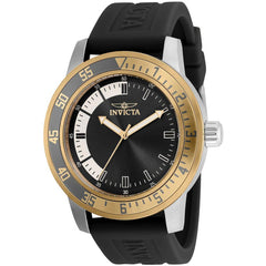 Invicta Men's Quartz Watch - Specialty Black and White Dial Silicone Strap | 35681