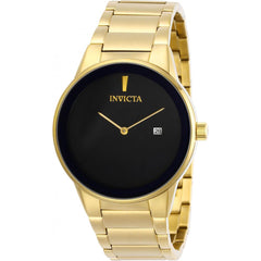 Invicta Men's Quartz Watch - Specialty Black Dial Yellow Gold Bracelet | 29470