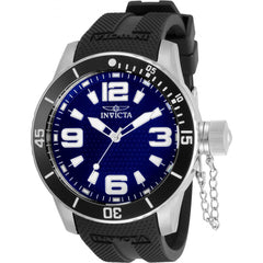 Invicta Men's Quartz Watch - Specialty Blue Dial Black Rubber Strap | 30698