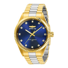 Invicta Men's Quartz Watch - Specialty Blue Dial Yellow Gold Case Bracelet | 31014