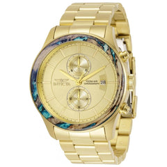 Invicta Men's Quartz Watch - Specialty Chronograph Gold Tone Dial Bracelet | 34062
