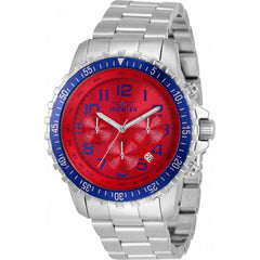 Invicta Men's Quartz Watch - Specialty Chronograph Red Dial Steel Bracelet | 34007