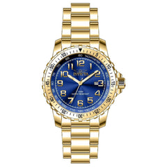 Invicta Men's Quartz Watch - Specialty Gold Tone Case Blue Dial Bracelet | 39120