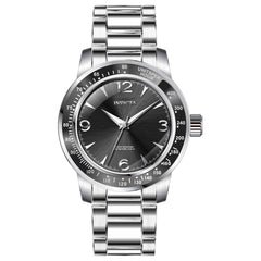 Invicta Men's Quartz Watch - Specialty Silver Tone Case Black Dial Bracelet | 38526