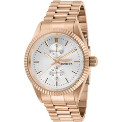 Invicta Men's Quartz Watch - Specialty Silver Tone Dial Rose Gold Bracelet | 29433