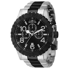 Invicta Men's Quartz Watch - Specialty Two Tone Silver Tone and Black Bracelet | 40606