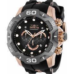 Invicta Men's Quartz Watch - Speedway Chronograph Black Dial Silicone Strap | 36683