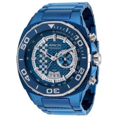 Invicta Men's Quartz Watch - Speedway Silver and Blue Dial Steel Bracelet | 33200