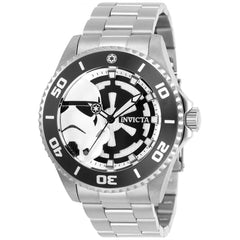 Invicta Men's Quartz Watch - Star Wars Black and Silver Dial Steel Bracelet | 31242