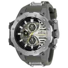 Invicta Men's Quartz Watch - U.S. Army Chronograph Gunmetal Rubber Strap | 32982