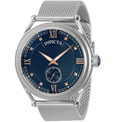 Invicta Men's Quartz Watch - Vintage Dark Blue Dial Silver Tone Mesh Bracelet | 31330