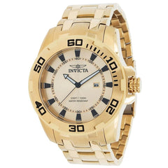 Invicta Men's Rotating Bezel Watch - Pro Diver Gold Tone Dial Bracelet | 39111