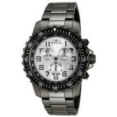 Invicta Men's Specialty Pilot Chronograph Watch - Silver Dial Gunmetal Ion Plated