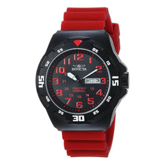 Invicta Men's Strap Watch - Coalition Forces Quartz Black Dial Red Rubber | 25327