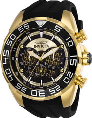 Invicta Men's Strap Watch - Speedway Chronograph Gold and Black Dial | 26301