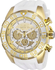 Invicta Men's Strap Watch - Speedway Chronograph Gold and White Dial | 26303