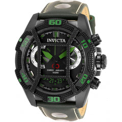 Invicta Men's Swiss Quartz Watch - Corduba Chronograph Green Leather Strap | 33855