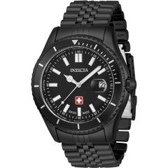 Invicta Men's Swiss Quartz Watch - Pro Diver Black Bracelet Rotating Bezel | 33435