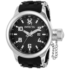 Invicta Men's Swiss Quartz Watch - Russian Diver Silver Tone and Black Strap | 36976