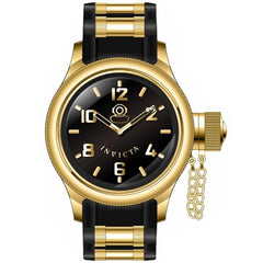 Invicta Men's Swiss Quartz Watch - Specialty Black Ceramic Dial Two Tone Strap | 37047