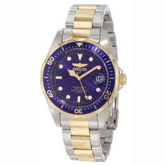 Invicta Men's Two Tone Yellow Gold Watch - Pro Diver Quartz Blue Dial Date | 8935
