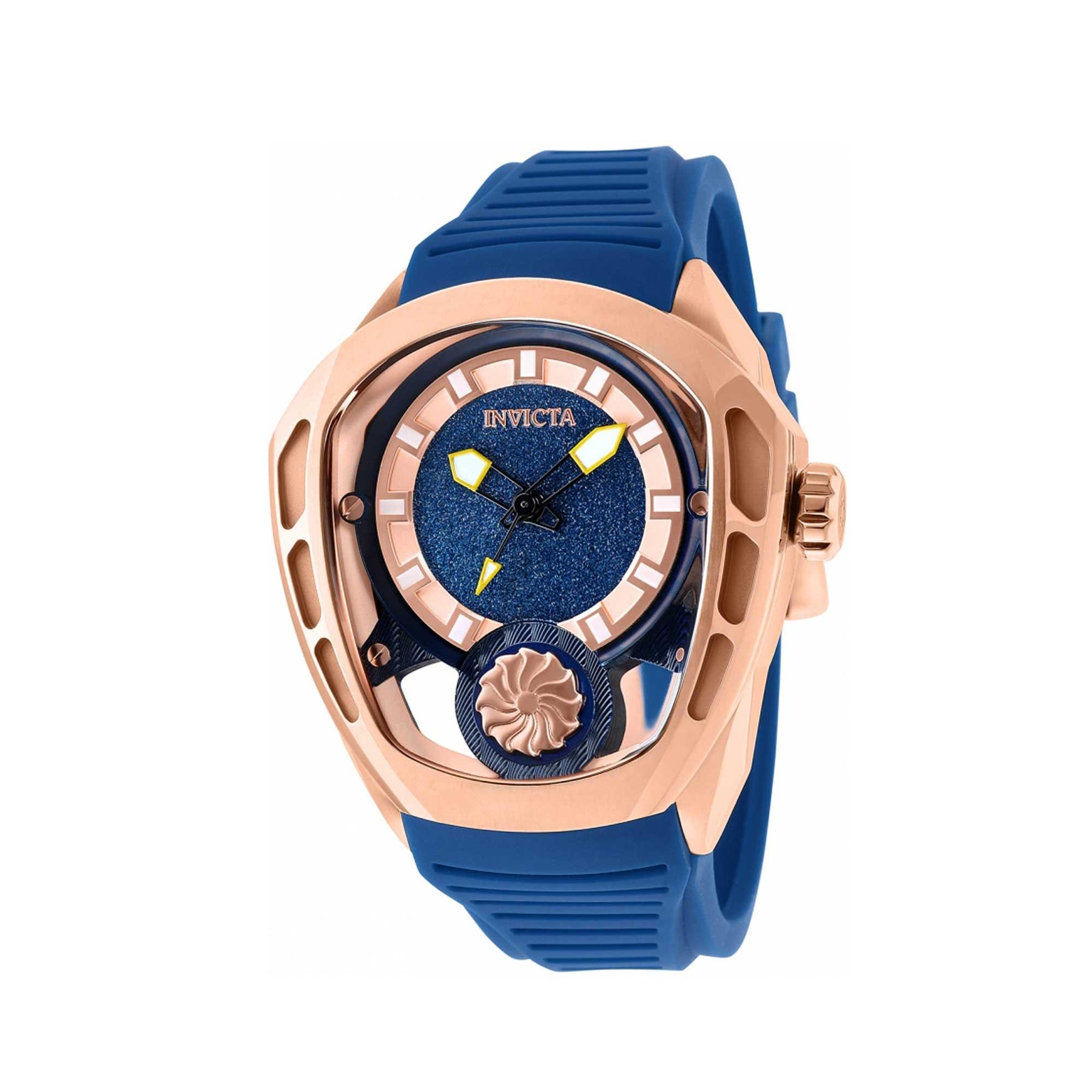 Invicta Rose Gold Tone Watch with Blue Strap Rose gold richness meets deep‑sea blue in the Invicta Pro  main image 3