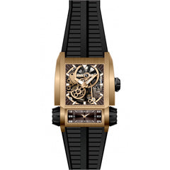 Invicta Men's Watch - Akula Automatic Semi Skeleton Dial Black Rubber Strap | 41728