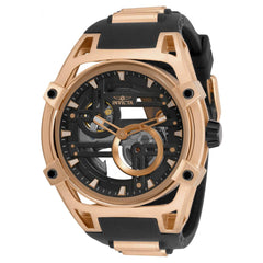 Invicta Men's Watch - Akula Skeleton Dial Black and Rose Gold Strap | 32351