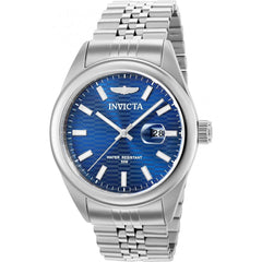 Invicta Men's Watch - Aviator Blue Dial Silver Steel Bracelet Date Display | 38408