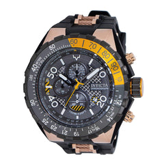 Invicta Men's Watch - Aviator Quartz Chronograph Grey Dial Black Rubber Strap | 40124