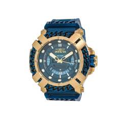 Invicta Men's Watch - Bolt Blue Dial Silicone Strap Date Chain Link Bezel | 37520