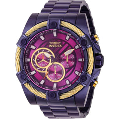 Invicta Men's Watch - Bolt Chronograph Purple and Gold Tone Dial SS Bracelet | 38958