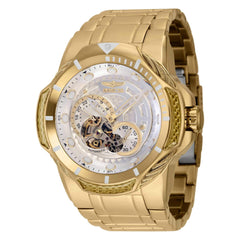 Invicta Men's Watch - Bolt Open Heart Silver Tone Dial Yellow Gold Bracelet | 39930