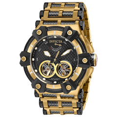 Invicta Men's Watch - Carbon Hawk Automatic Black and Yellow Gold Bracelet | 37289