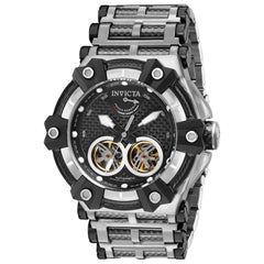 Invicta Men's Watch - Carbon Hawk Automatic Black, Silver Tone Bracelet | 37288