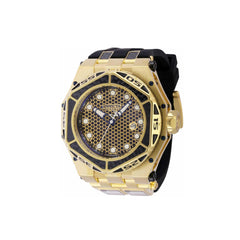 Invicta Men's Watch - Carbon Hawk Black Carbon Fiber and Gold Dial Strap | 38909